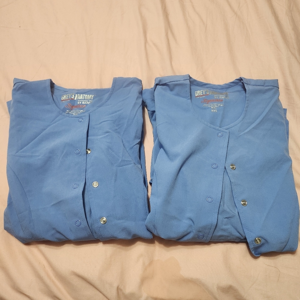 Grey's Anatomy scrub jacket lot of 2 XXS